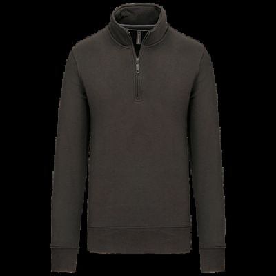 Sudadera 1/4 Cremallera Algodón Dark Grey L