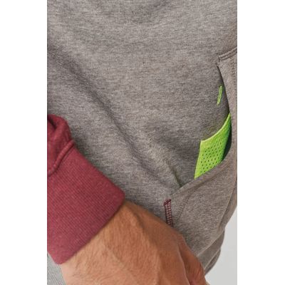 Sudadera bicolor con capucha