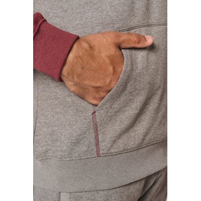 Sudadera bicolor con capucha