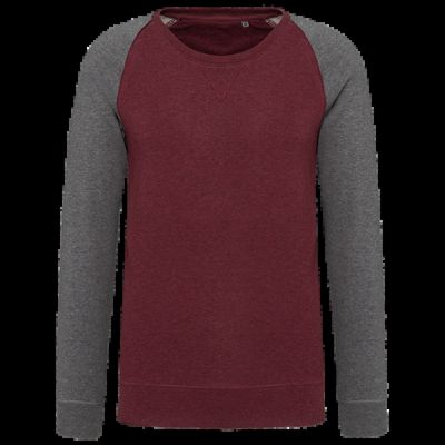 Sudadera bicolor hombre Wine Heather / Grey Heather 3Xl