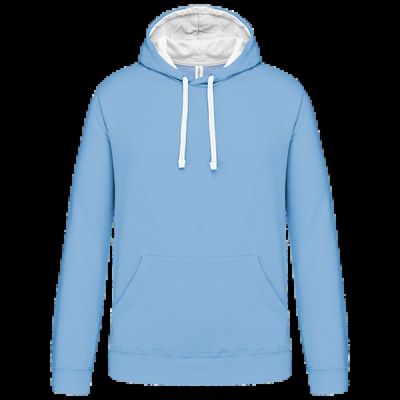 Sudadera clásica con capucha y bolsillo Sky Blue / White 3Xl