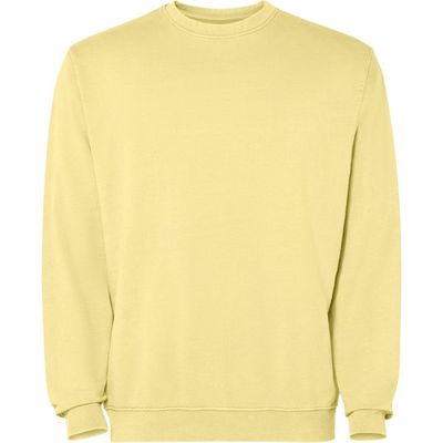 Sudadera unisex cuello redondo Amarillo Sweet Lavado Xs