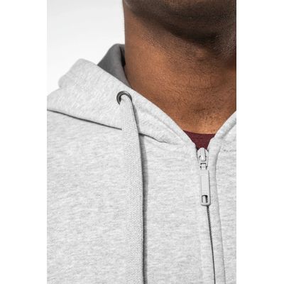 Sudadera capucha y cremallera algodón