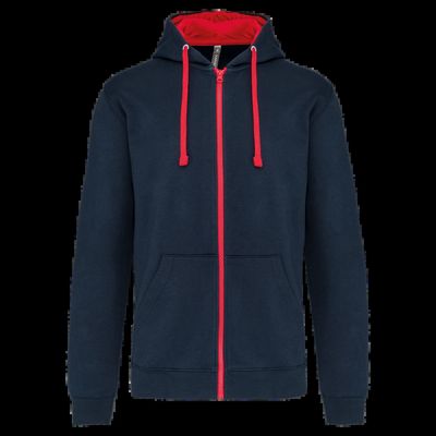 Sudadera Bolsillo con acceso para auriculares Navy / Red 4Xl