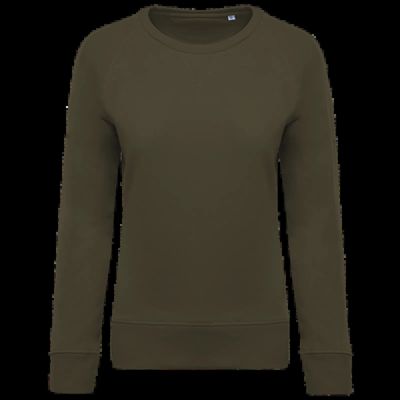 Sudadera algodón orgánico cuello redondo Mossy Green Xl