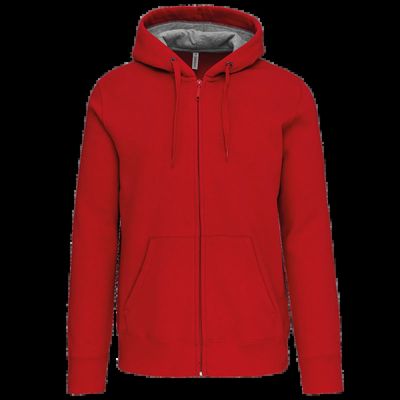 Sudadera capucha y cremallera algodón Red 3Xl