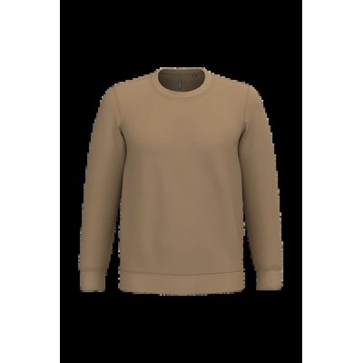 Sudadera algodón poliéster cuello redondo Camel Xl