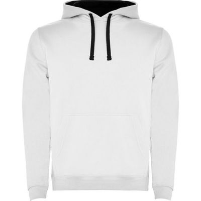 Sudadera con Capucha y Bolsillo Canguro Blanco/Marino 3Xl