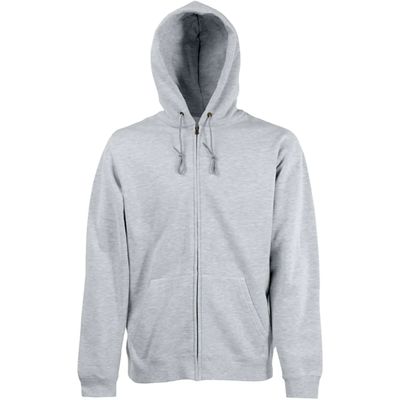 Sudadera capucha hombre con cremallera Heather Grey M