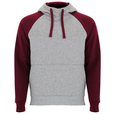 Sudadera unisex bicolor Gris Vigore/Granate 11/12
