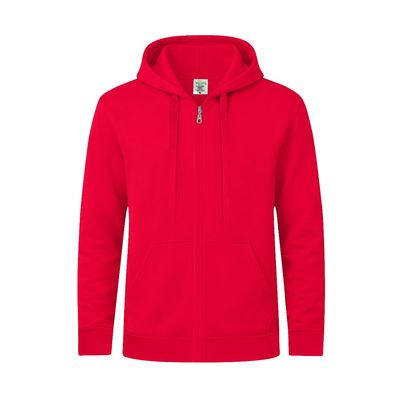 Sudadera Capucha y Cremallera Roj Xxl