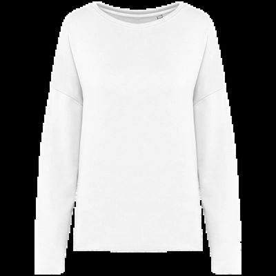 Sudadera amplia para chica Off White S/M