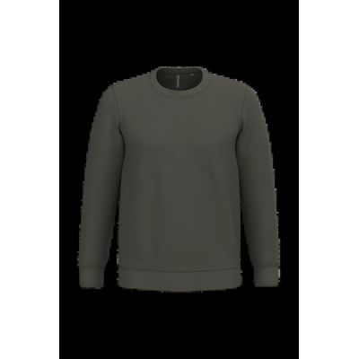 Sudadera algodón poliéster cuello redondo Green Olive S