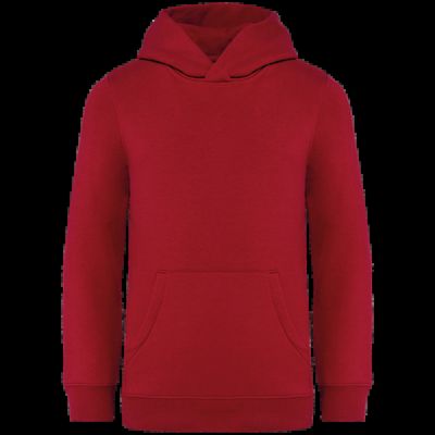 Sudadera infantil sin cremallera y con capucha Hibiscus Red 10/12 Ans