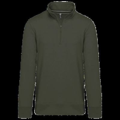 Sudadera 1/4 Cremallera Algodón Dark Khaki L