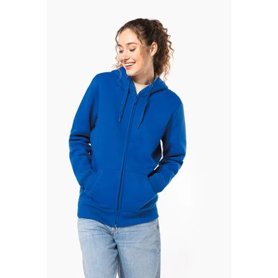 Sudadera capucha y cremallera algodón