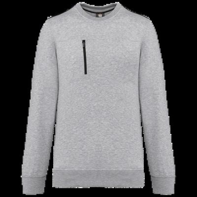 Sudadera unisex con bolsillo a zip Oxford Grey / Black 4Xl