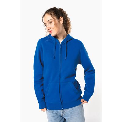 Sudadera capucha y cremallera algodón