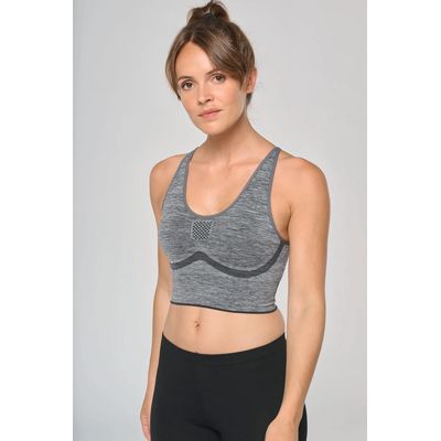 Sujetador deportivo ajustable Storm Grey Melange S/M