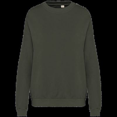 Sudadera oversize algodón orgánico Unisex Washed Organic Khaki Xxl
