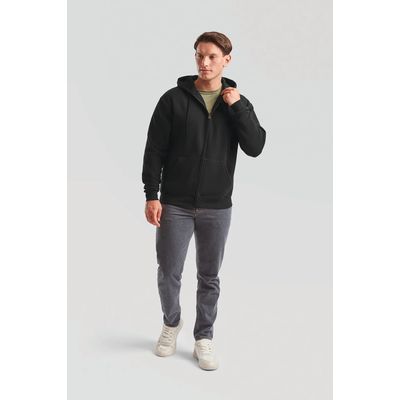 Sudadera capucha hombre con cremallera Black S