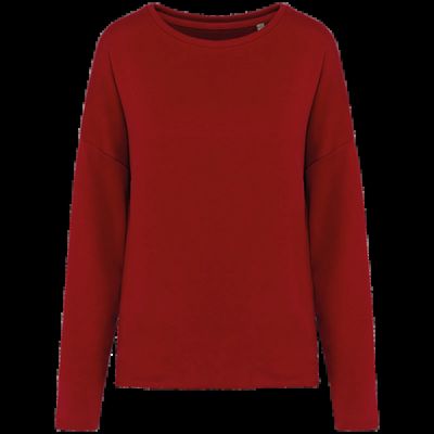 Sudadera amplia para chica Hibiscus Red L/Xl