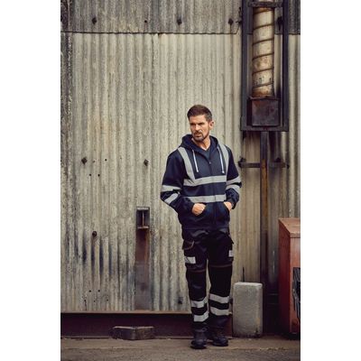 Sudadera de cremallera con tiras reflectantes