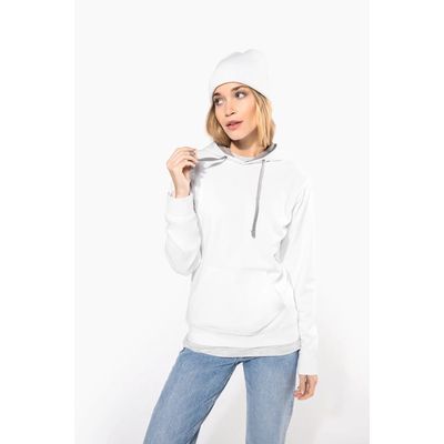 Sudadera de chica con capucha contrastada
