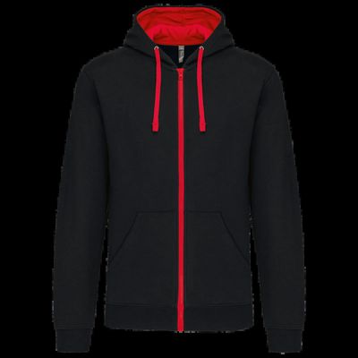 Sudadera Bolsillo con acceso para auriculares Black / Red Xxl