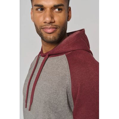 Sudadera bicolor con capucha
