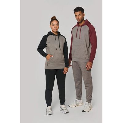 Sudadera bicolor con capucha