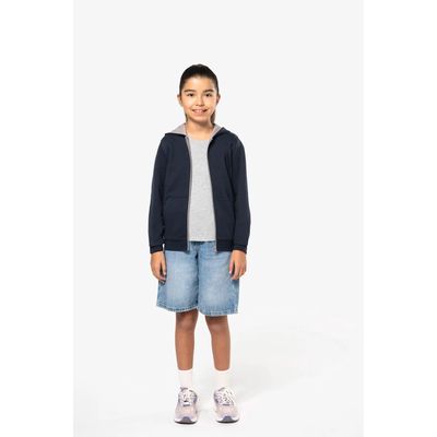 Sudadera con capucha y cremallera para niños