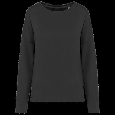 Sudadera amplia para chica Black S/M