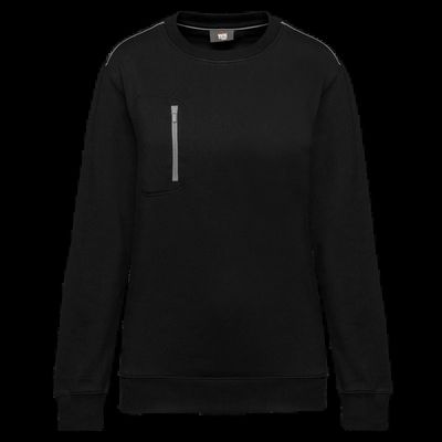 Sudadera unisex con bolsillo a zip Black / Silver Xxl