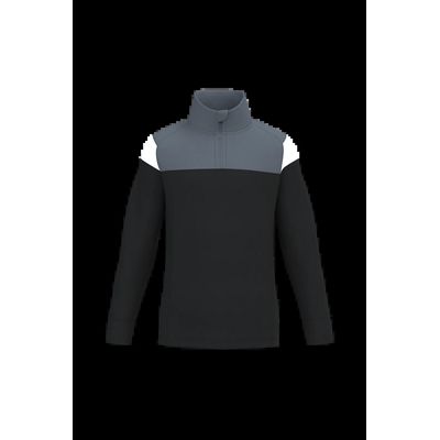 Sudadera infantil 1/4 cremallera Black / Sporty Grey 4/6 Ans