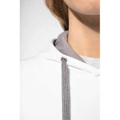 Sudadera de chica con capucha contrastada