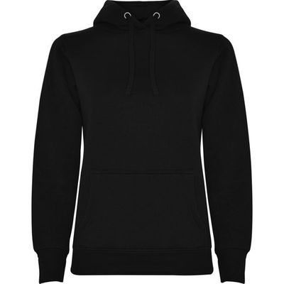 Sudadera Entallada Mujer con Capucha Negro M