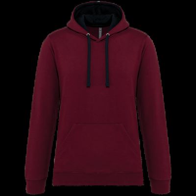 Sudadera clásica con capucha y bolsillo Wine / Navy M