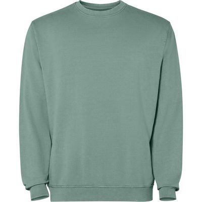 Sudadera unisex cuello redondo Verde Pato Lavado L