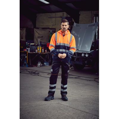 Sudadera de cremallera con tiras reflectantes
