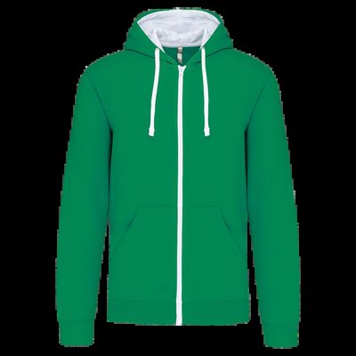 Sudadera Bolsillo con acceso para auriculares Light Kelly Green / White 4Xl