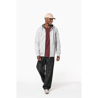 Sudadera capucha y cremallera algodón