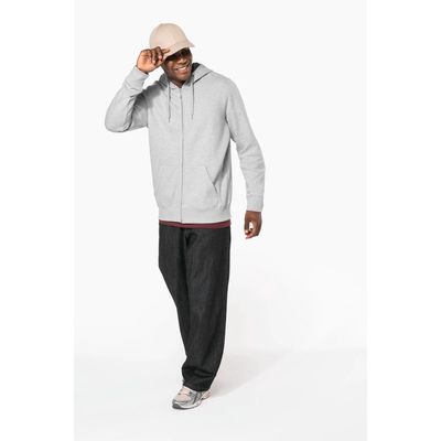 Sudadera capucha y cremallera algodón