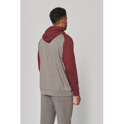Sudadera bicolor con capucha