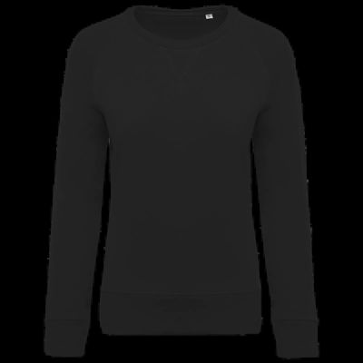 Sudadera algodón orgánico cuello redondo Black Xs