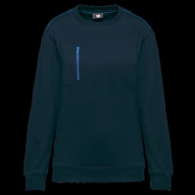 Sudadera unisex con bolsillo a zip Navy / Royal Blue L