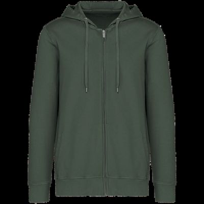 Sudadera organic con cremallera y capucha Washed Organic Khaki Xl