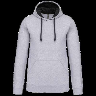 Sudadera clásica con capucha y bolsillo Oxford Grey / Black 4Xl
