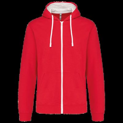 Sudadera Bolsillo con acceso para auriculares Red / White 4Xl