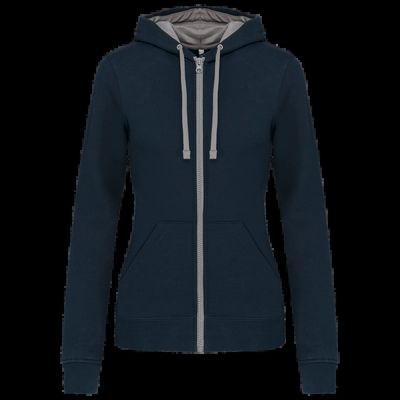 Sudadera capucha mujer Navy / Fine Grey S